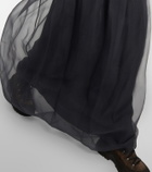 Brunello Cucinelli Pleated silk chiffon maxi skirt