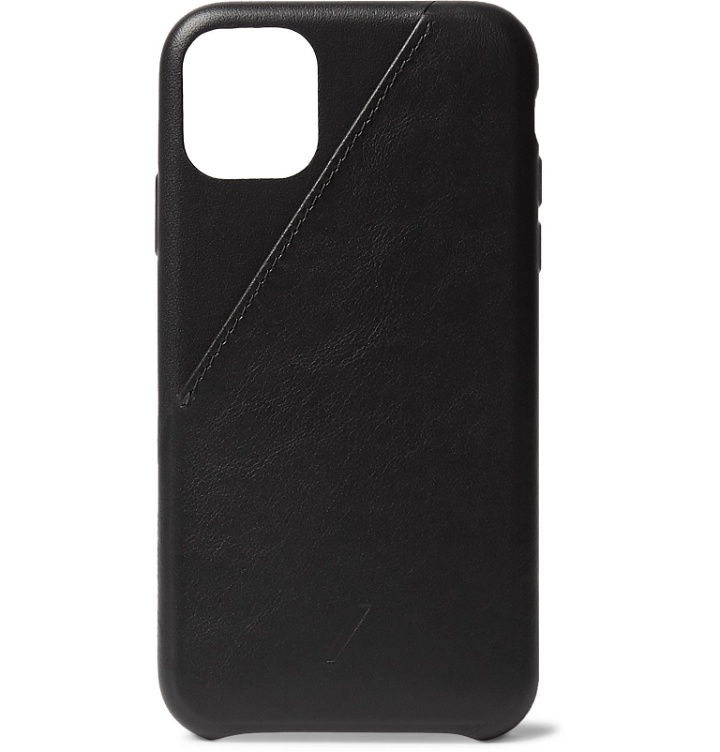 Photo: Native Union - Clic Card Leather iPhone 11 Case - Black