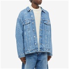 Martine Rose Men's Oversized Denim Jacket in Blue Streetnames