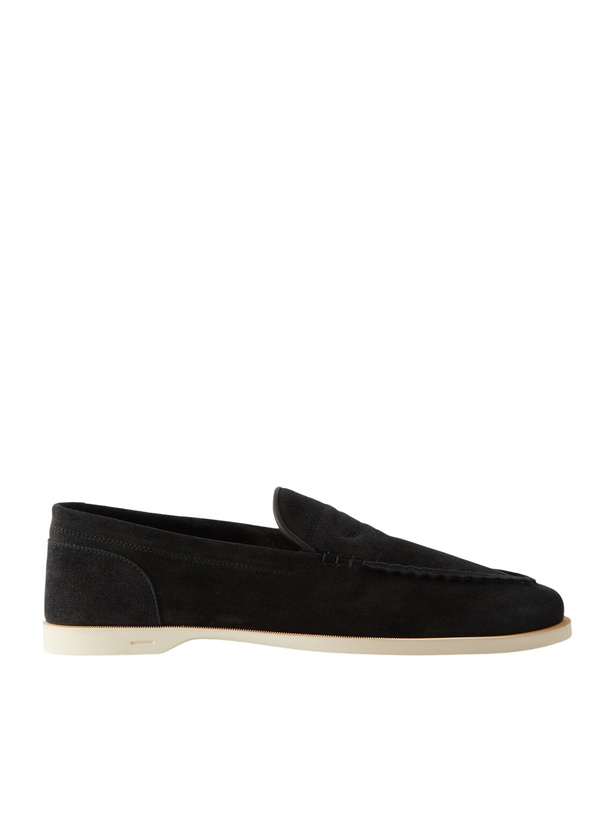Photo: John Lobb - Pace Suede Loafers - Black