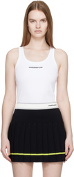 Casablanca White Ribbed Tank Top