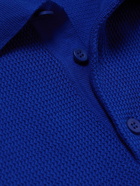 Sunspel - Ribbed Cotton Polo Shirt - Blue