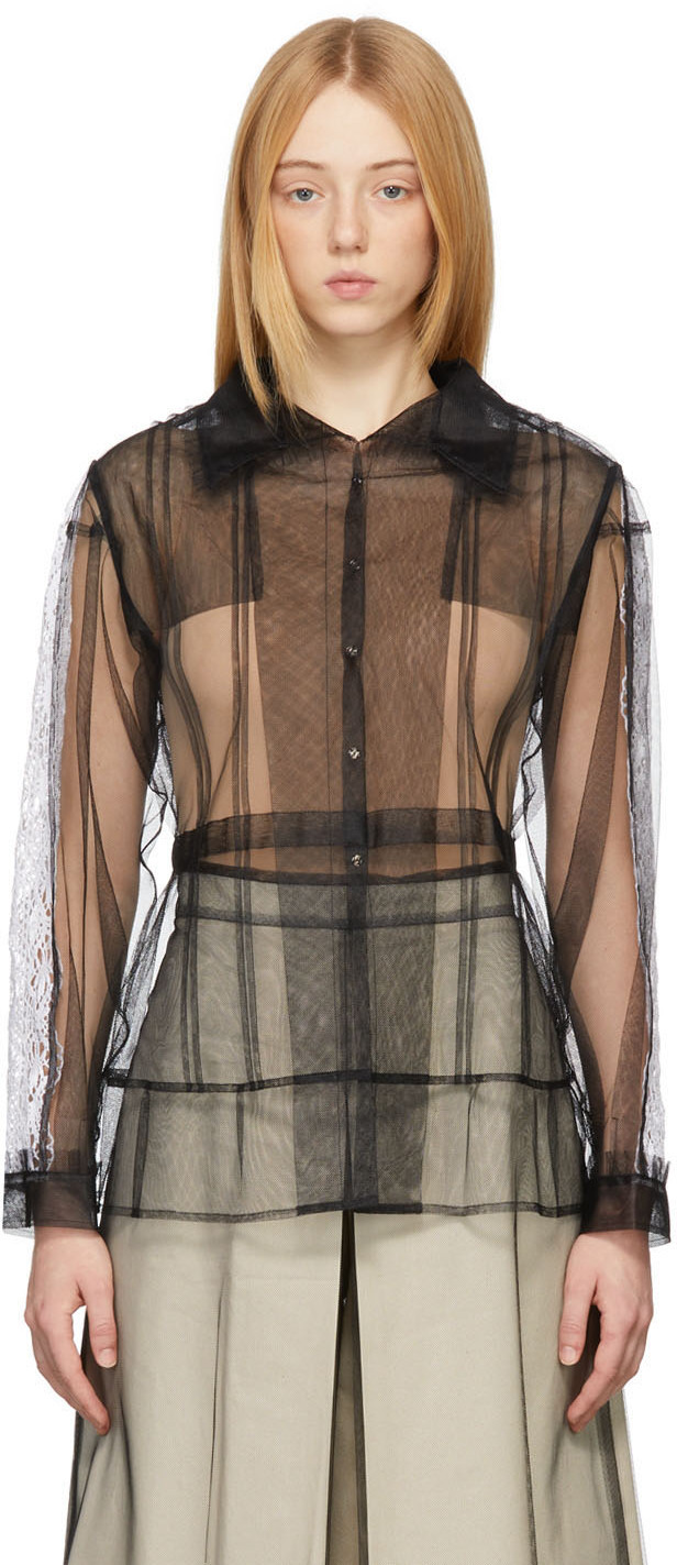 Maison Margiela Black Tulle Jacket Maison Margiela