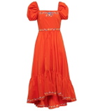 Caroline Constas Hayden embroidered midi dress