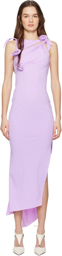 Photo: Coperni Purple Flower Maxi Dress
