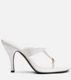 Herbert Levine Kiss And Tell embellished satin thong sandals