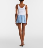 The Frankie Shop Hera striped cotton-blend miniskirt