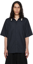 Simone Rocha Navy Embellished Shirt