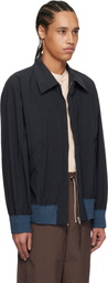 Camiel Fortgens Navy Simple Bomber Jacket