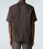 Brioni Printed linen bowling shirt