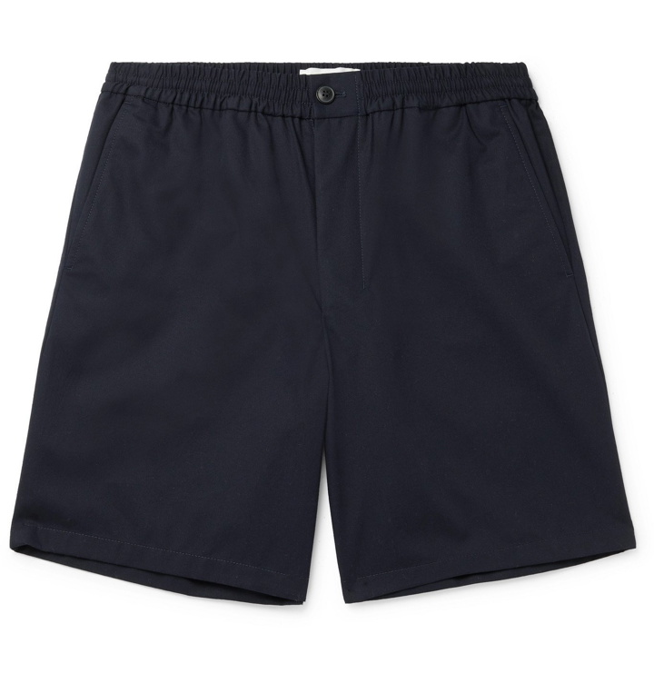 Photo: AMI PARIS - Cotton-Gabardine Bermuda Shorts - Blue