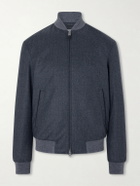 Canali - Wool Bomber Jacket - Blue