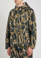 Malbon Tour Divot Waterproof Camouflage Hooded Nylon Jacket Multicoloured