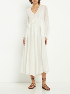 WEEKEND MAX MARA Deodara Gauze V Neck Midi Dress