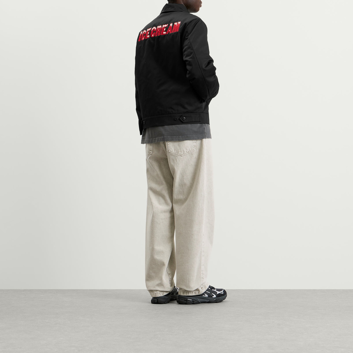 ICECREAM Men's Drippy Quilted Work Jacket in Black