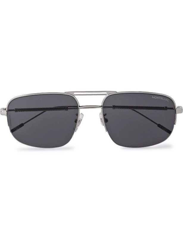 Photo: Montblanc - Aviator-Style Silver-Tone Sunglasses