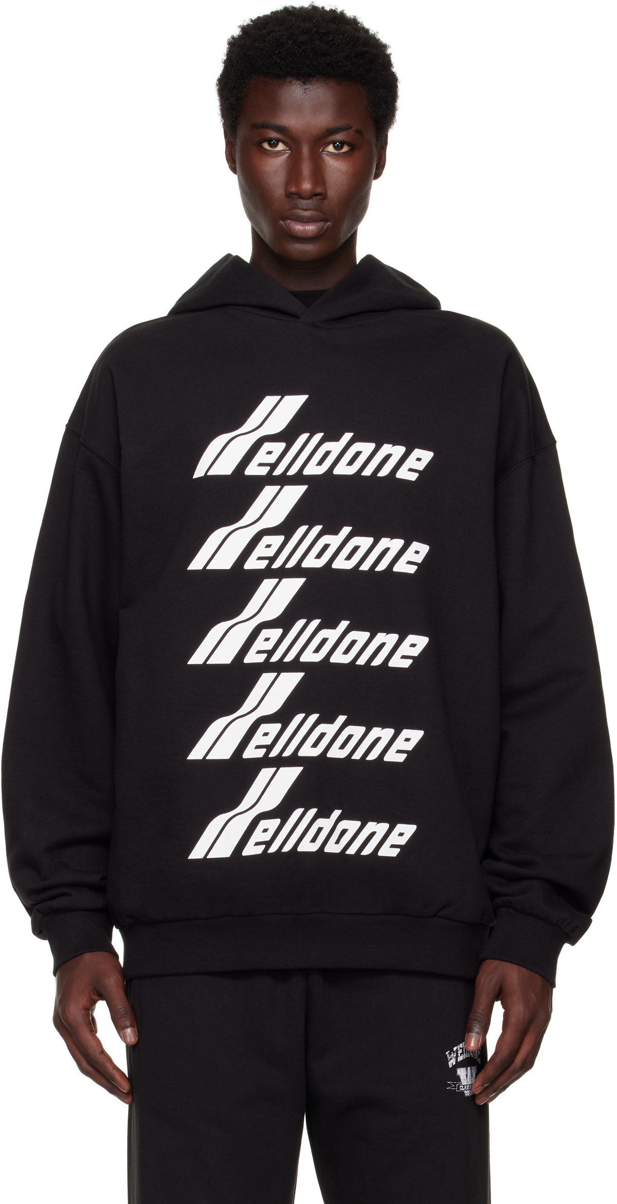 We11done Red Pierced Zip-Up Hoodie We11done