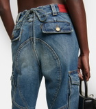 Alessandra Rich Sequin-embellished flared jeans
