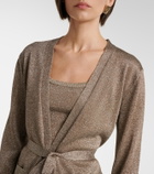 Missoni Knitted lamé wrap cardigan