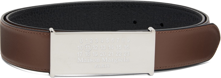 Photo: Maison Margiela Brown & Black Numeric Reversible Belt