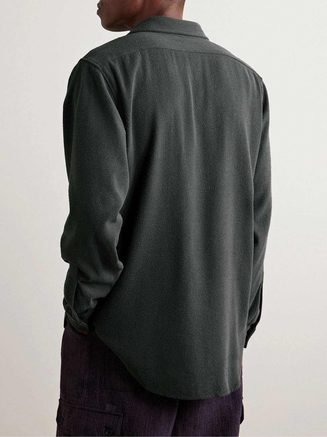 Small Talk - Brushed-Silk Shirt - Black