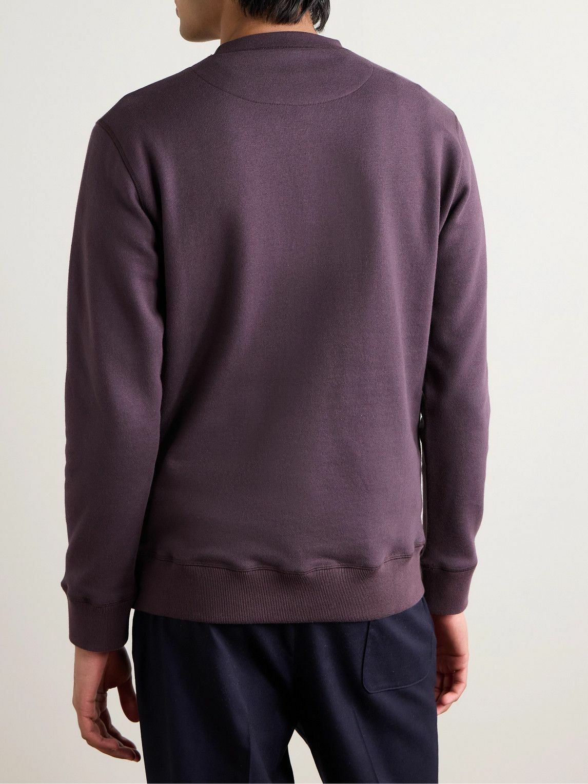 Kingsman - Cotton and Cashmere-Blend Jersey Sweatshirt - Purple