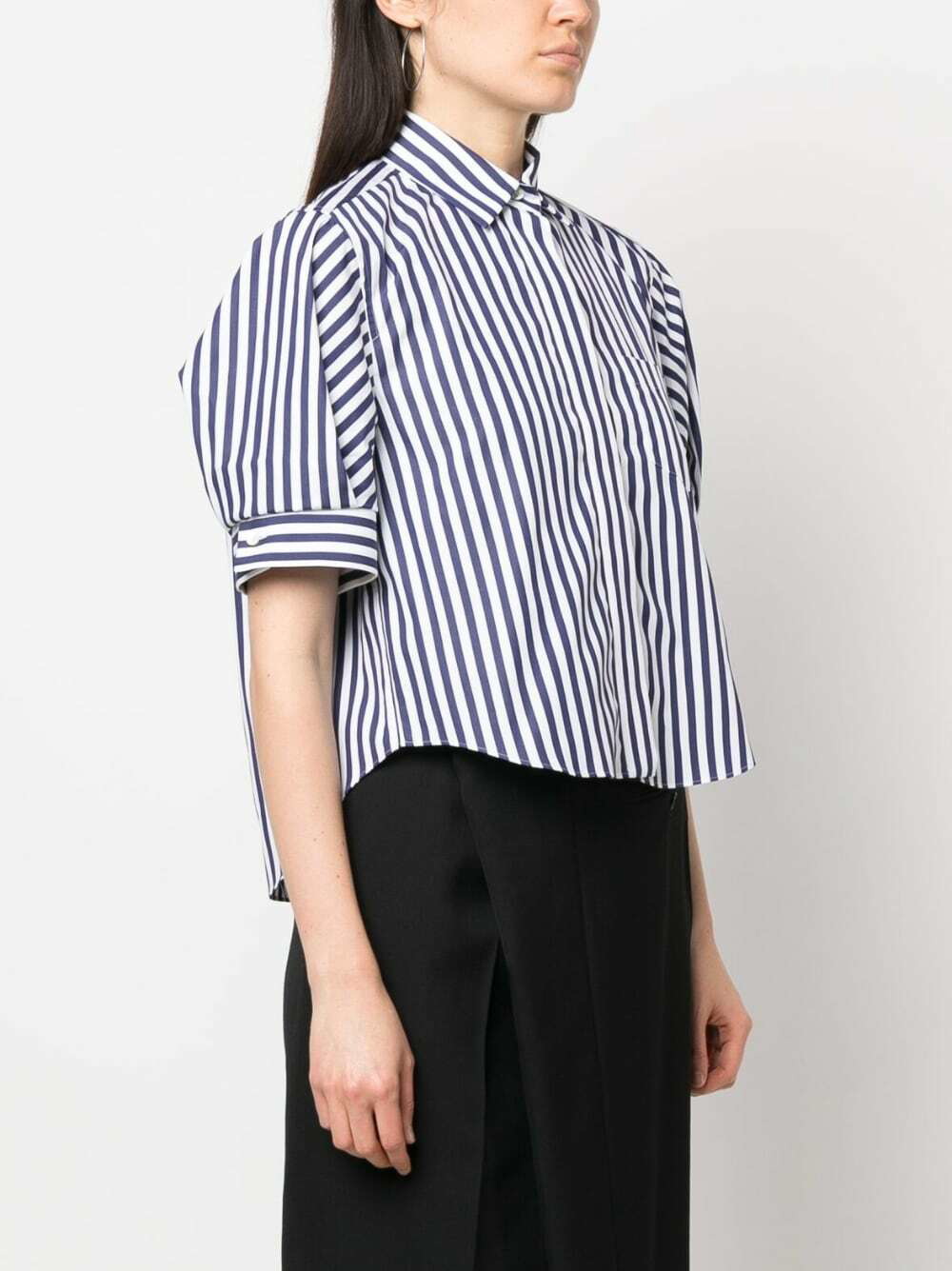 SACAI - Striped Cotton Poplin Shirt Sacai