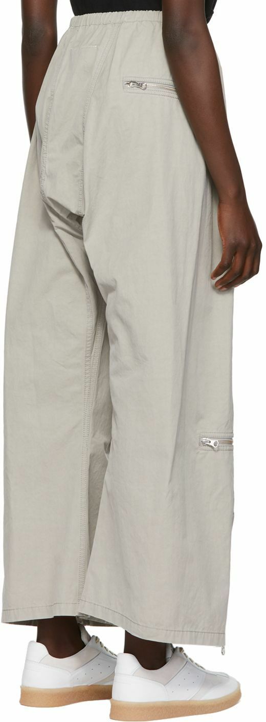 MM6 Maison Margiela Gray Zip Trousers MM6 Maison Margiela