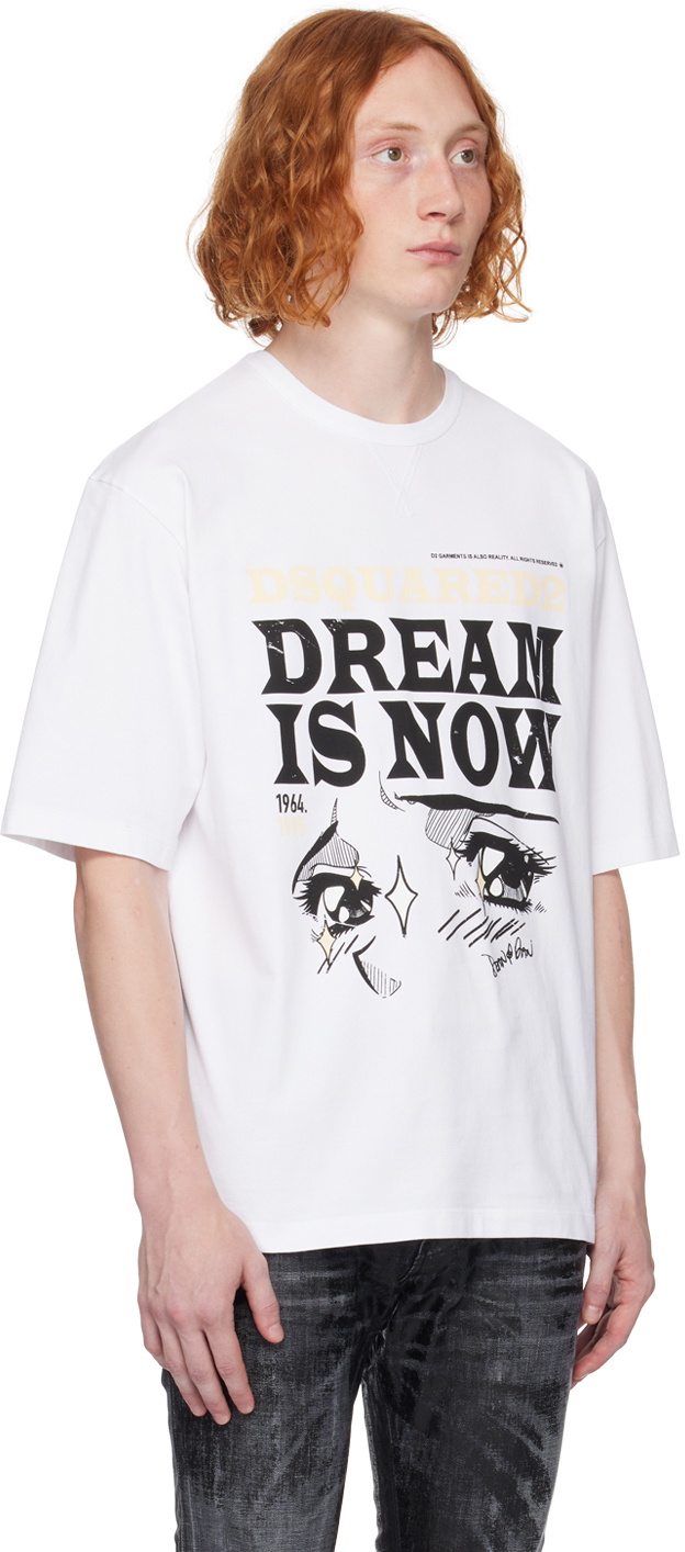 Dsquared2 White 'Dream Is Now' T-Shirt Dsquared2