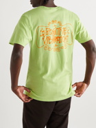 Stussy - Positive Vibrations Printed Cotton-Jersey T-Shirt - Green