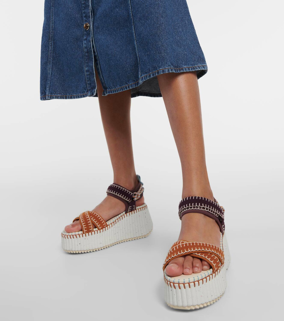 Chloé Nama leather platform sandals Chloe
