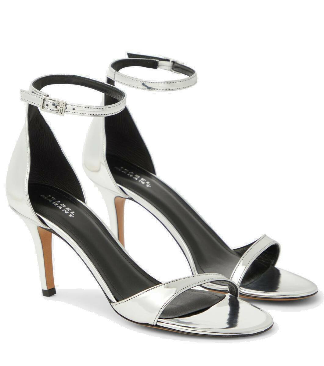 Isabel Marant Silver-toned leather heels Isabel Marant