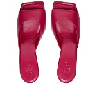 Gia Borghini Women's Leather Mule Square Toe Heel in Pink