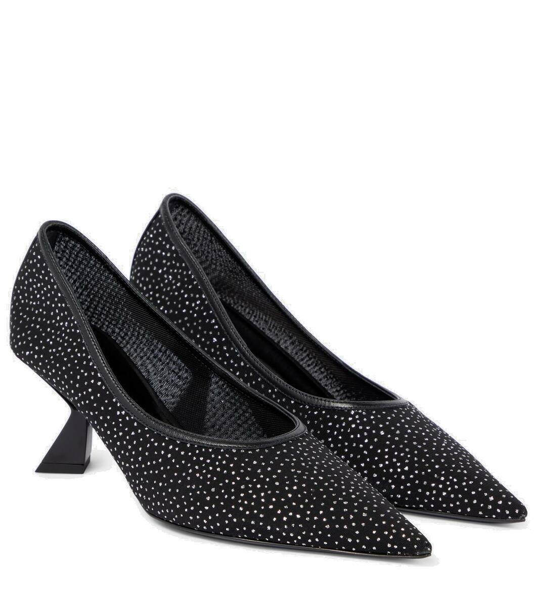 Nensi Dojaka Off-White Slingback Tulle Heels Nensi Dojaka