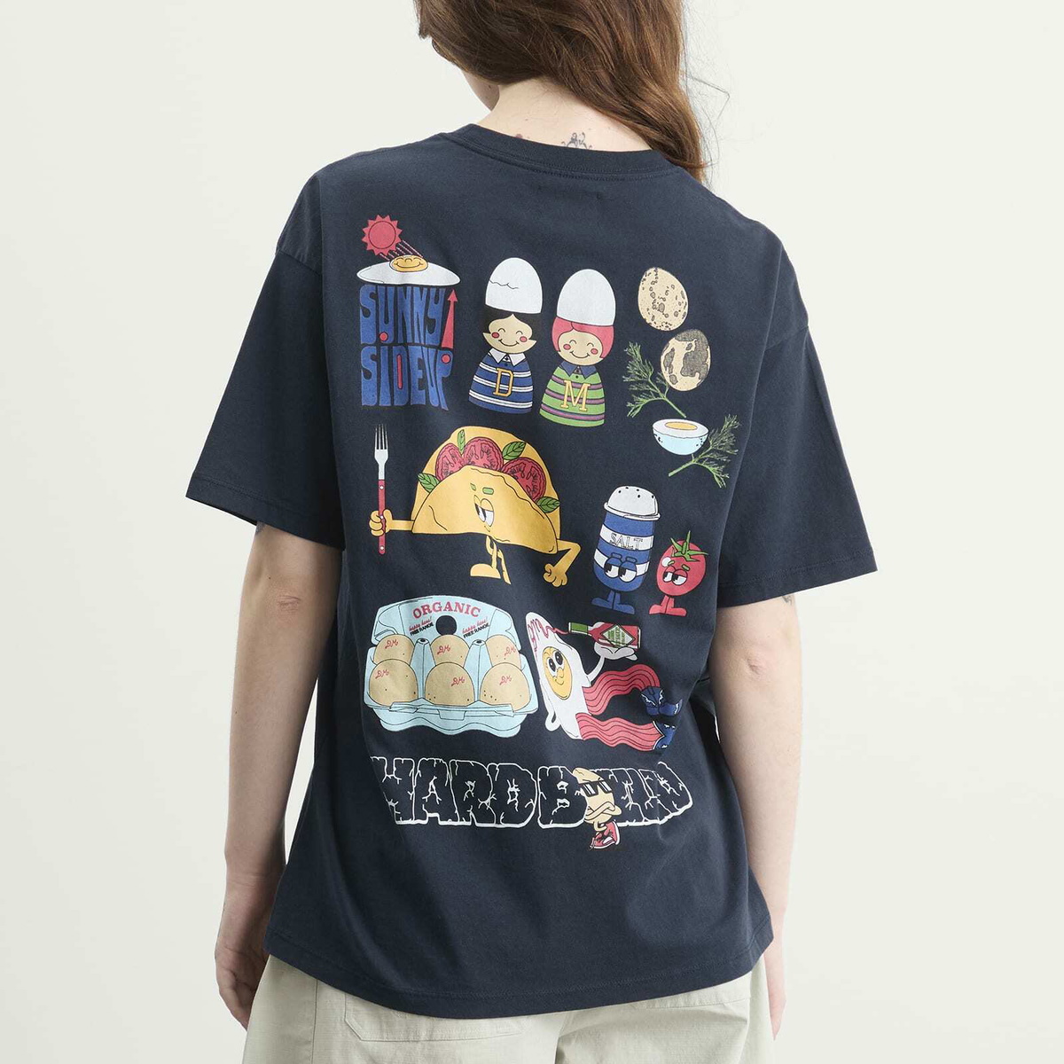 Damson Madder Women's All Day Breakfast T-Shirt in Navy