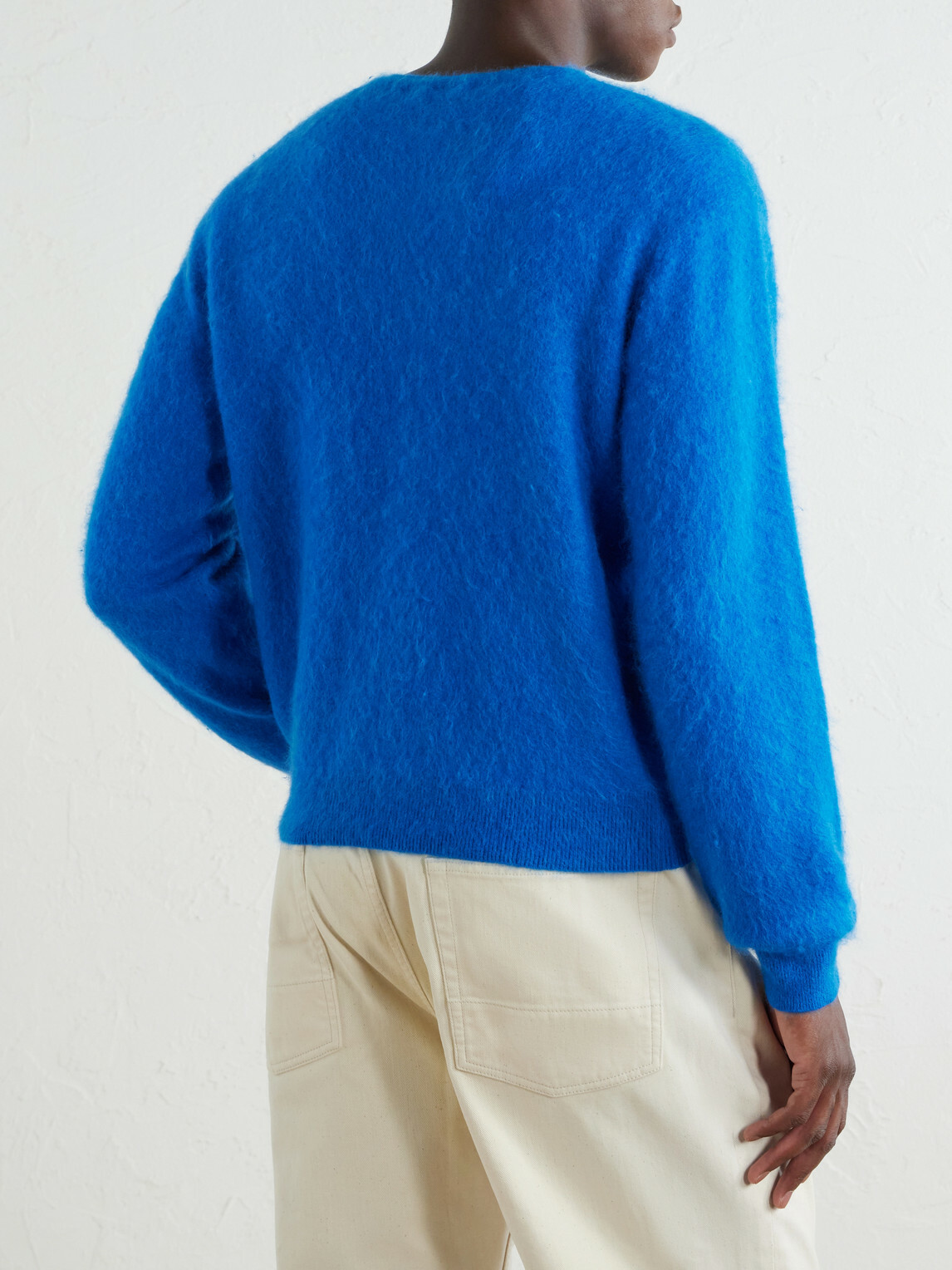 Auralee - Garment-Dyed Alpaca Cardigan - Blue
