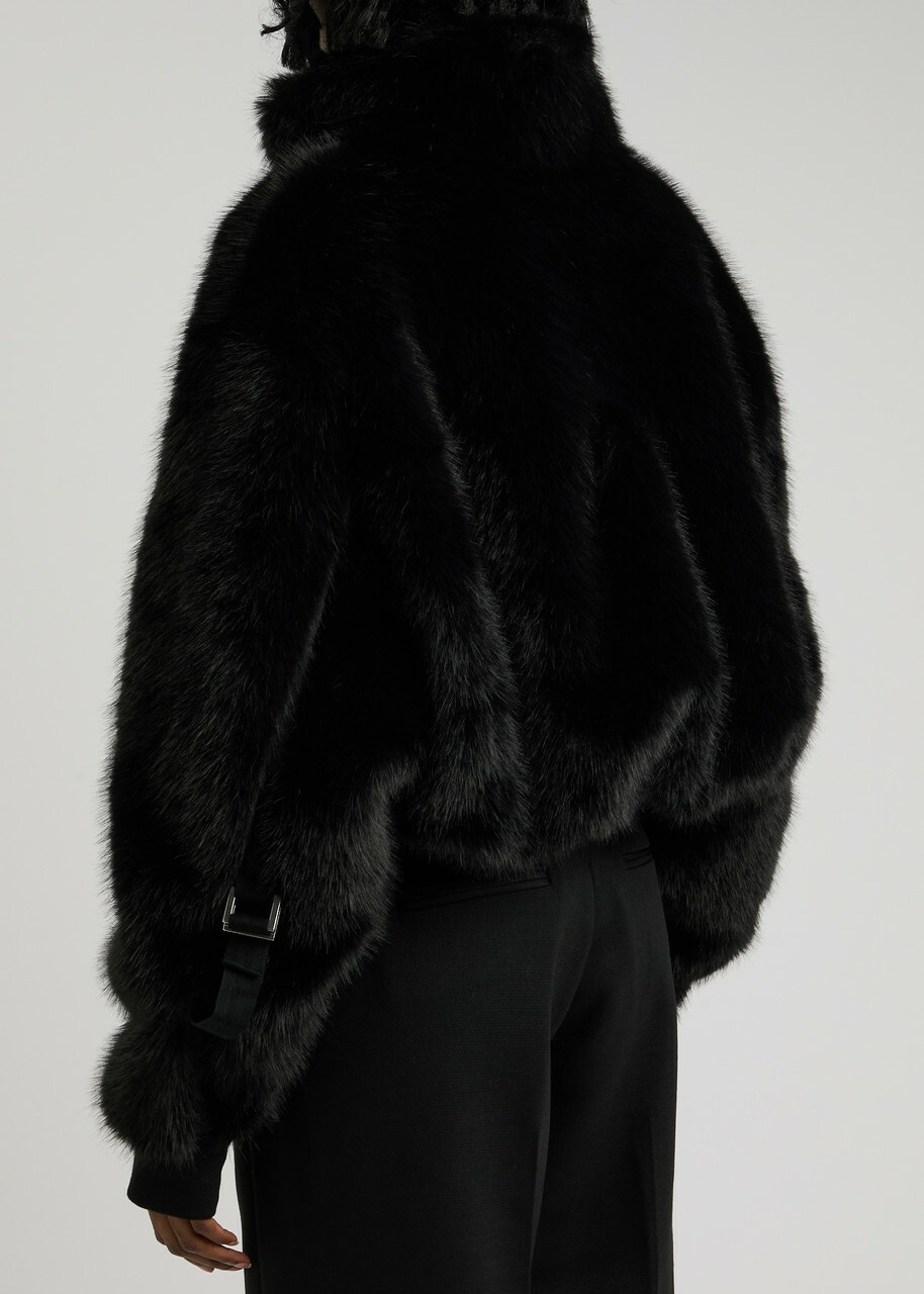 Paris Georgia Seb Faux fur Bomber Jacket Black