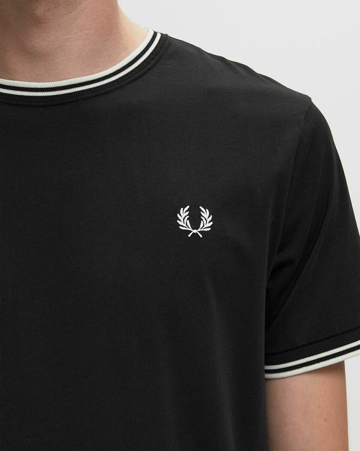 Fred Perry TWINTIPPEDT-SHIRT Black Mens Shortsleefe