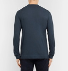 Massimo Alba - Watercolour-Dyed Cotton-Jersey Henley T-Shirt - Men - Navy