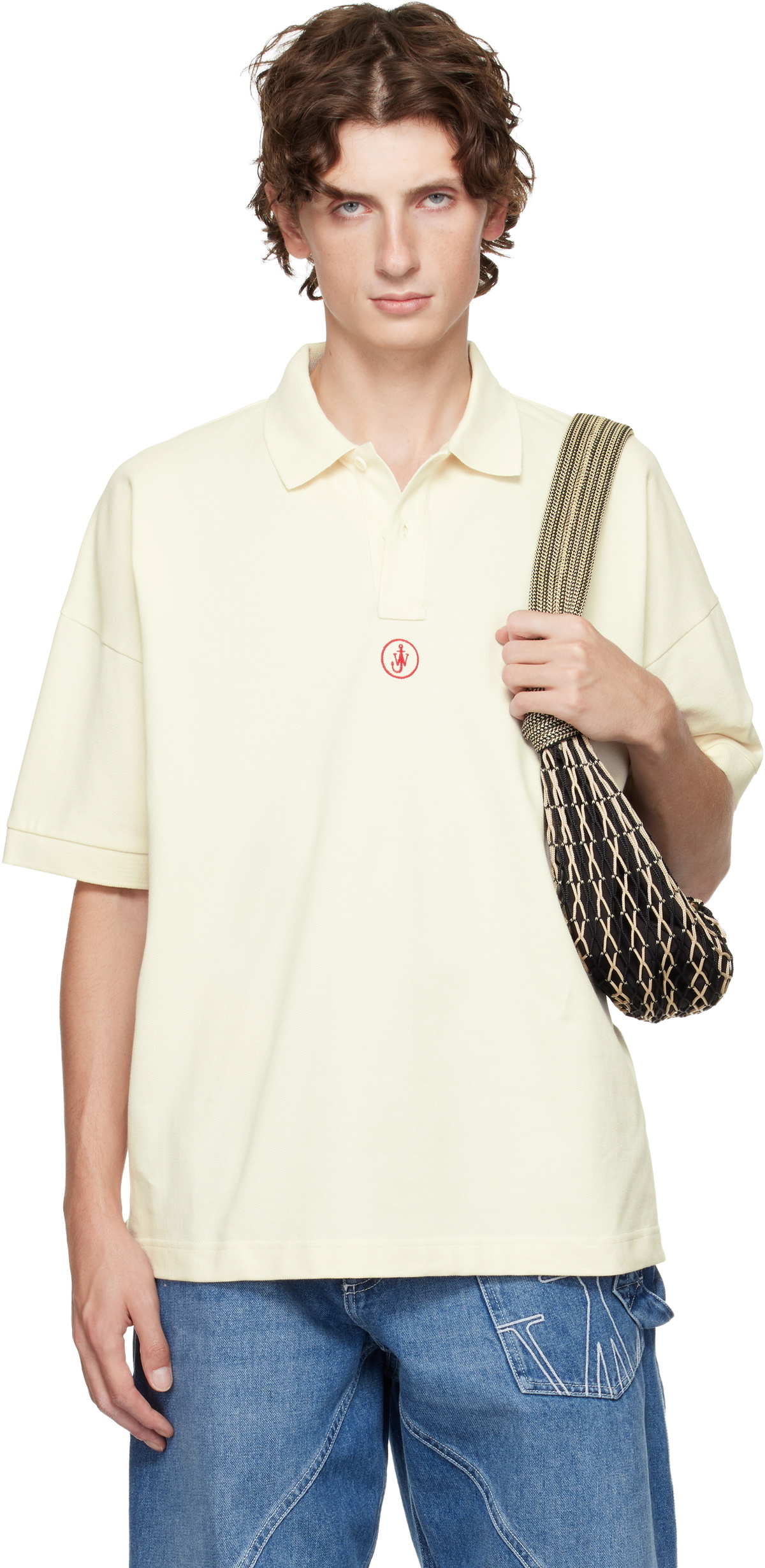 JW Anderson Off-White Anchor Embroidery Polo