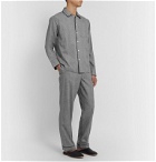 Sleepy Jones - Henry Piped Prince of Wales Checked Cotton-Poplin Pyjama Set - Black