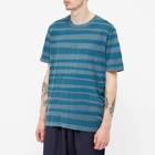 Paul Smith Men's Zebra Striped T-Shirt in Turquoise