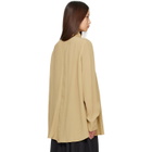 TOTEME Beige Draped Scarf Blouse