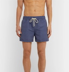 Atalaye - Bakaric Mid-Length Printed Swim Shorts - Blue