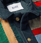 BODE - Patchwork Wool-Corduroy Overshirt - Multi