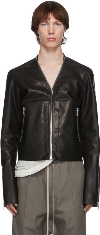 Photo: Rick Owens Black Leather Klaus Jacket