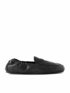 CELINE - Logo-Appliquéd Leather Loafers - Black