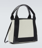 Balenciaga - Cabas leather-trimmed canvas tote bag