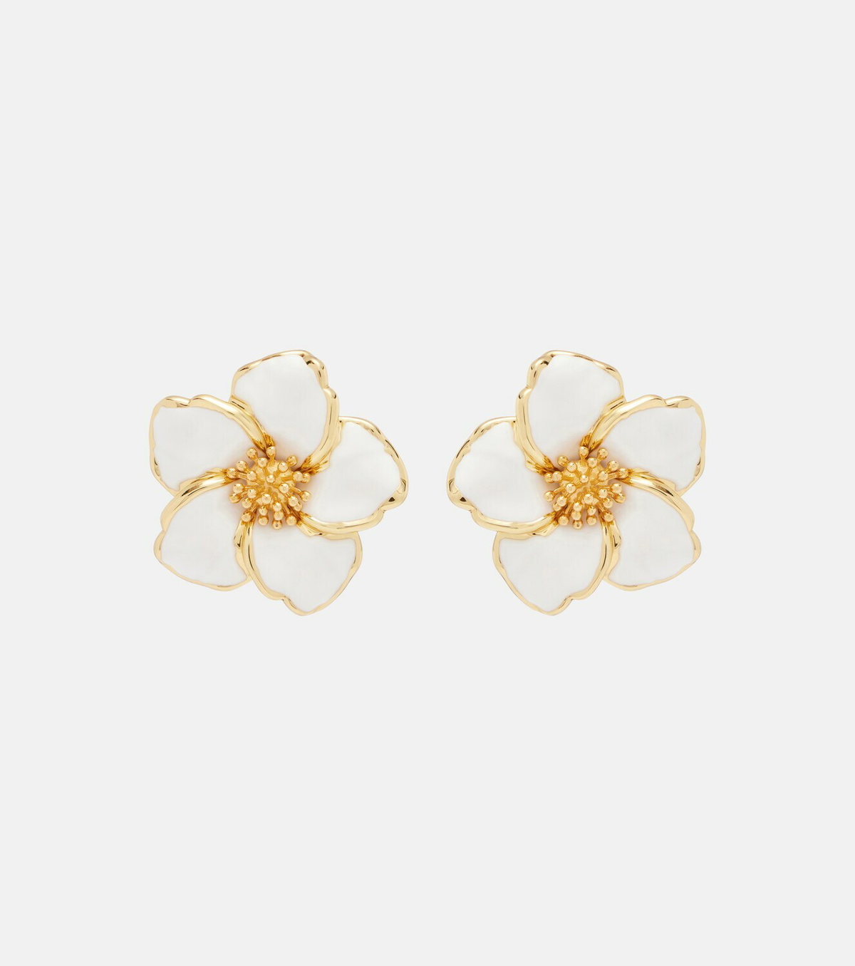 Dolce&Gabbana Floral enamel clip-on earrings