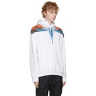 Marcelo Burlon County of Milan White and Orange Wings Hoodie